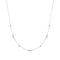 Silver Sparkling Bezel Cubic Zirconia Station Necklace